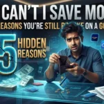 Person struggling to save money even with a good salary due to poor money habits and lifestyle inflation.