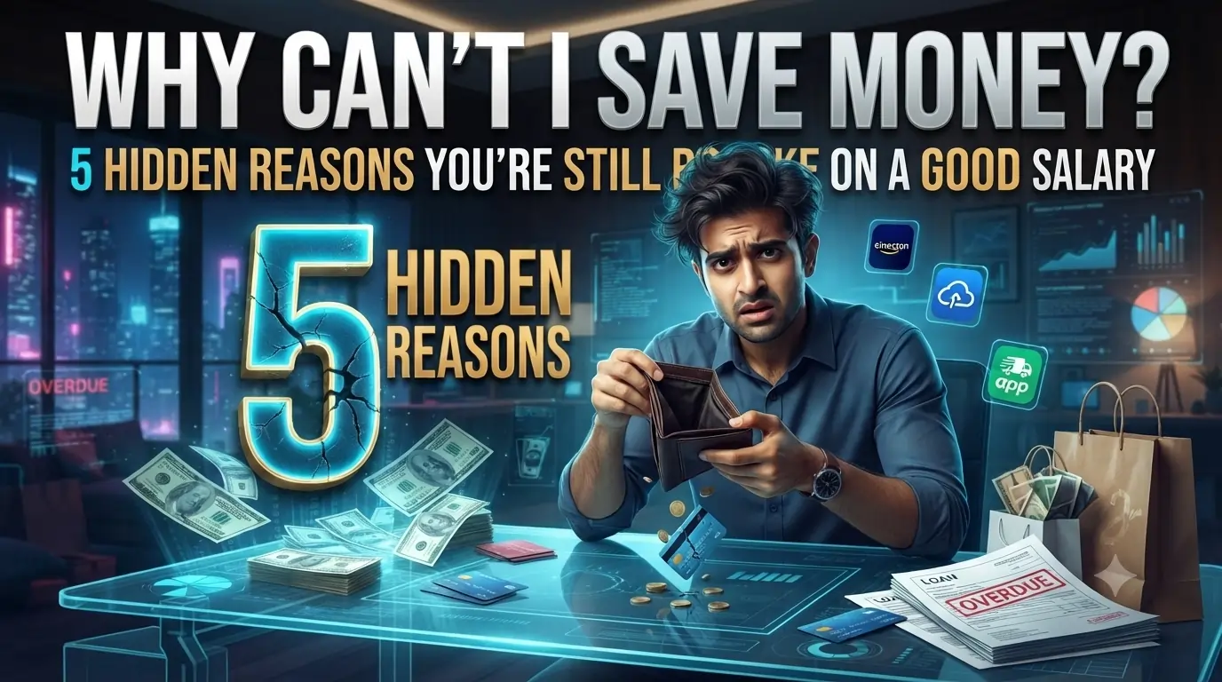 Person struggling to save money even with a good salary due to poor money habits and lifestyle inflation.
